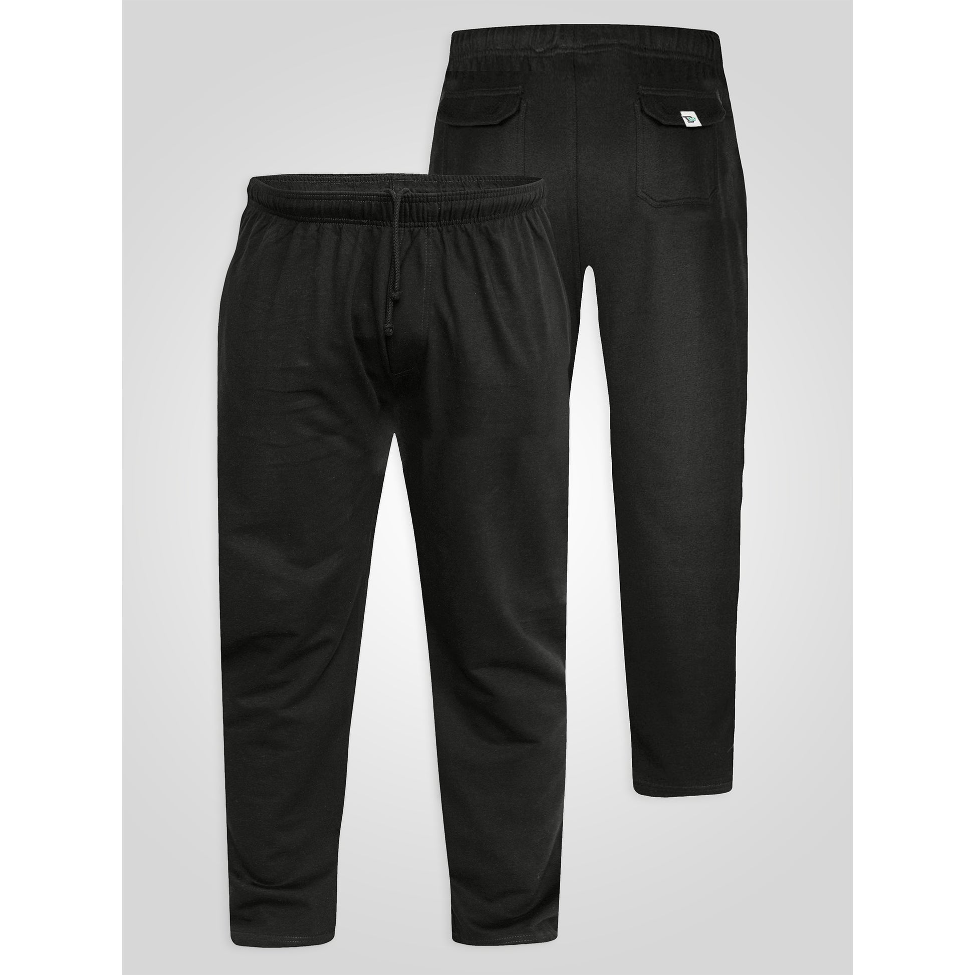 Black - Lifestyle - Duke Mens D555 Rory Fleece Lightweight Kingsize Jogging Bottoms