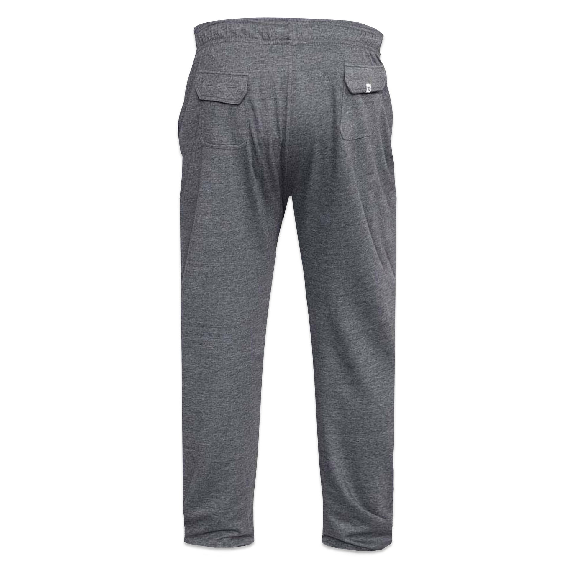 Grey - Back - Duke Mens D555 Rory Fleece Lightweight Kingsize Jogging Bottoms