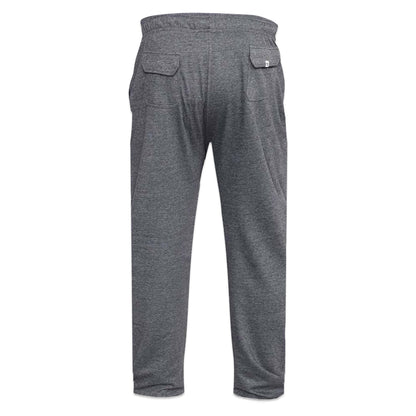 Grey - Back - Duke Mens D555 Rory Fleece Lightweight Kingsize Jogging Bottoms