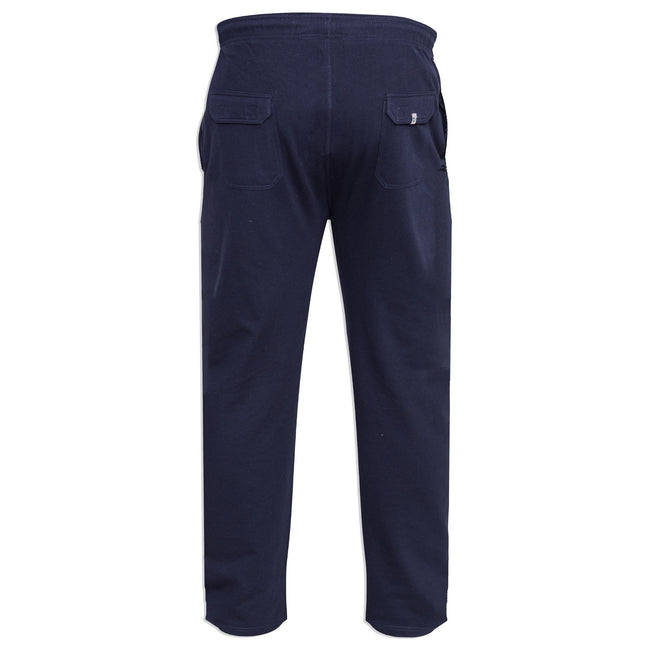 Navy - Back - Duke Mens D555 Rory Fleece Lightweight Kingsize Jogging Bottoms