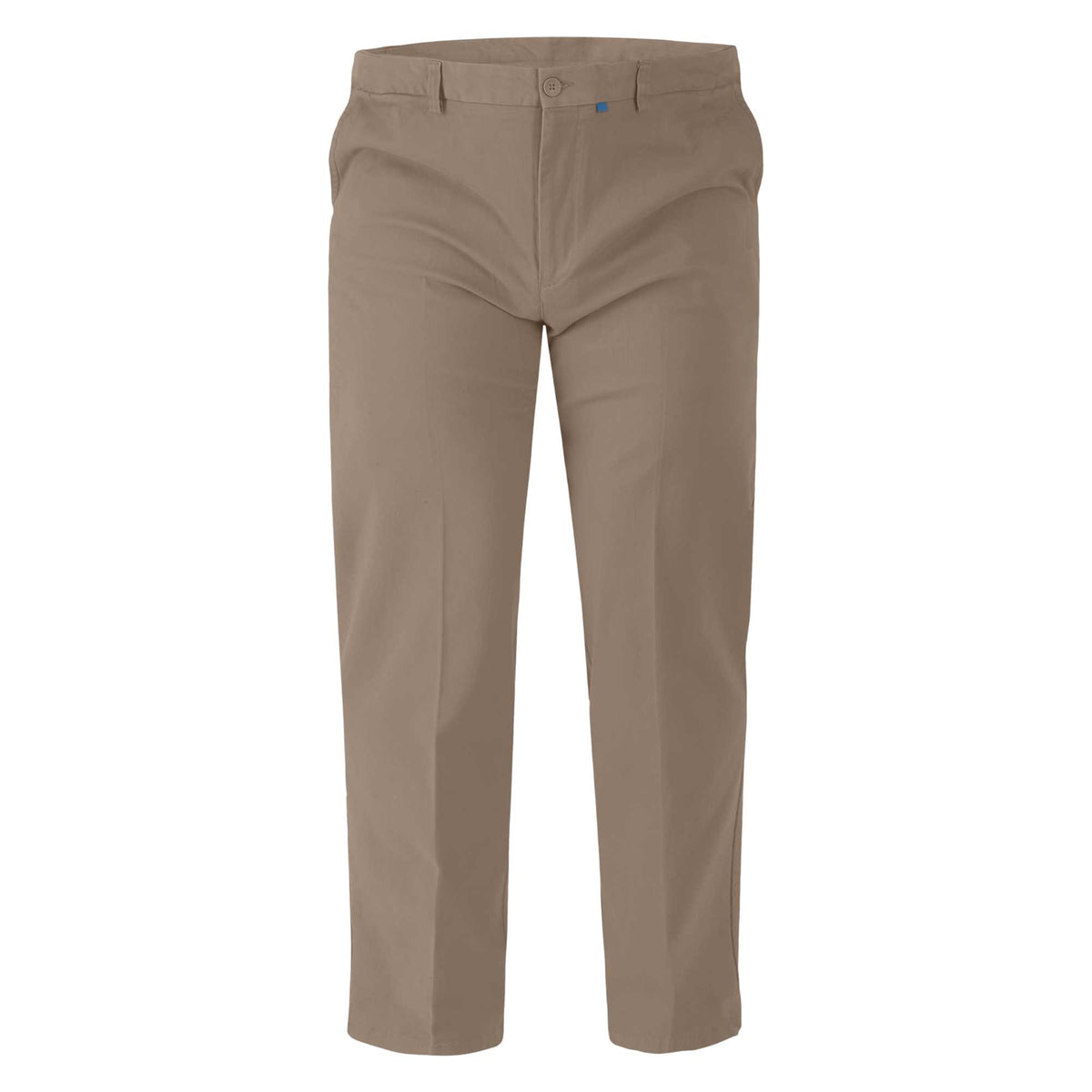 Stone - Front - Duke Mens D555 Bruno Stretch Chino Kingsize Trousers