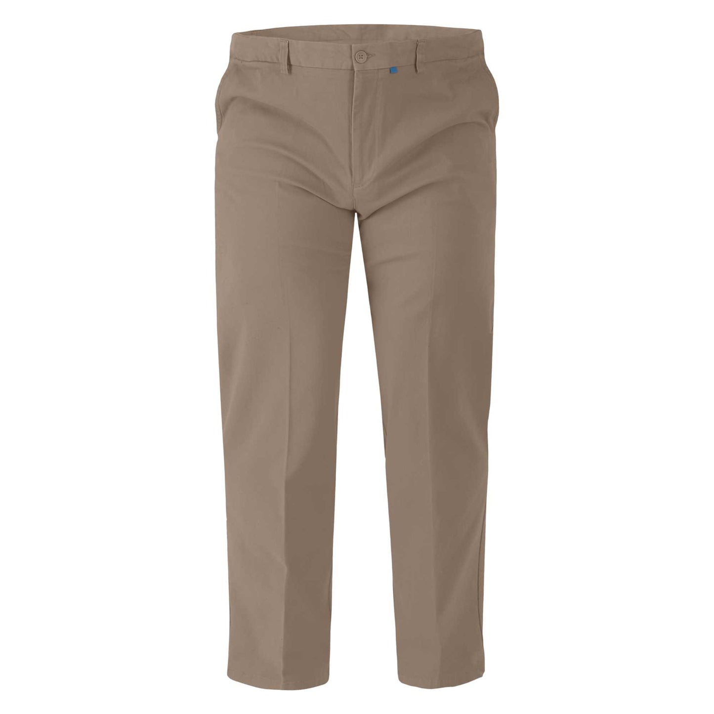 Stone - Front - Duke Mens D555 Bruno Stretch Chino Kingsize Trousers