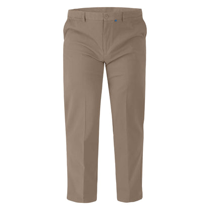 Stone - Front - Duke Mens D555 Bruno Stretch Chino Kingsize Trousers