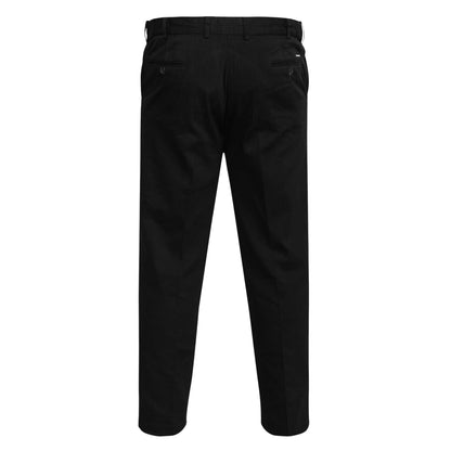 Black - Back - Duke Mens D555 Bruno Stretch Chino Kingsize Trousers