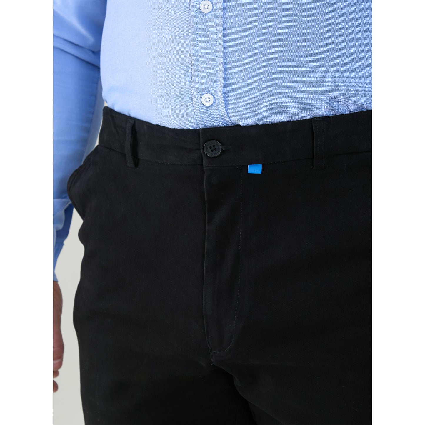 Black - Pack Shot - Duke Mens D555 Bruno Stretch Chino Kingsize Trousers
