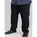 Indigo - Side - Duke Mens D555 Bruno Stretch Chino Kingsize Trousers