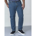 Blue - Back - Duke Mens D555 London Bailey Elasticated Waist Kingsize Jeans