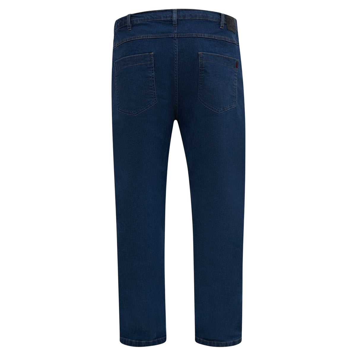 Blue - Back - Duke Mens D555 London Bailey Elasticated Waist Kingsize Jeans
