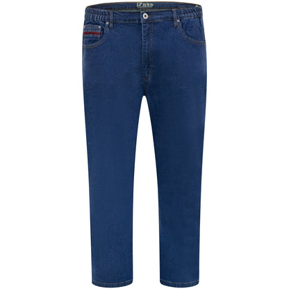 Blue - Front - Duke Mens D555 London Bailey Elasticated Waist Kingsize Jeans