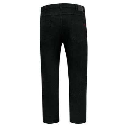 Black - Back - Duke Mens D555 London Balfour Elasticated Waist Kingsize Jeans
