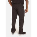 Black - Side - D555 London Mens Kingsize Balfour Comfort Fit Stretch Jeans