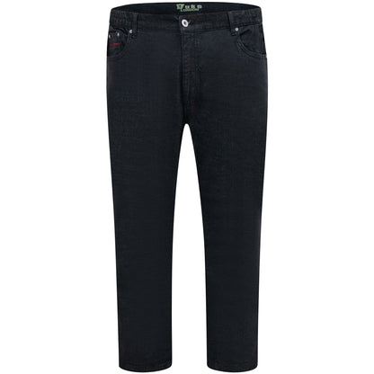 Black - Front - Duke Mens D555 London Balfour Elasticated Waist Kingsize Jeans