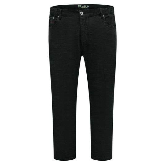 Black - Front - Duke Mens D555 London Balfour Elasticated Waist Kingsize Jeans