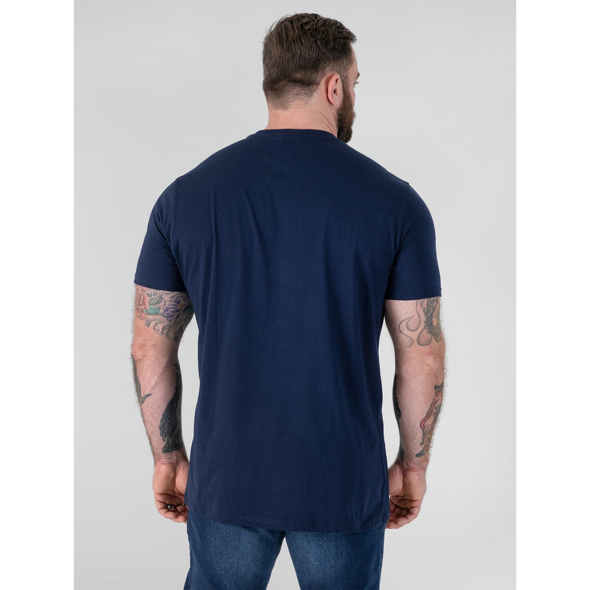 Navy - Lifestyle - Duke Mens D555 Flyers Crew Neck Kingsize T-Shirt