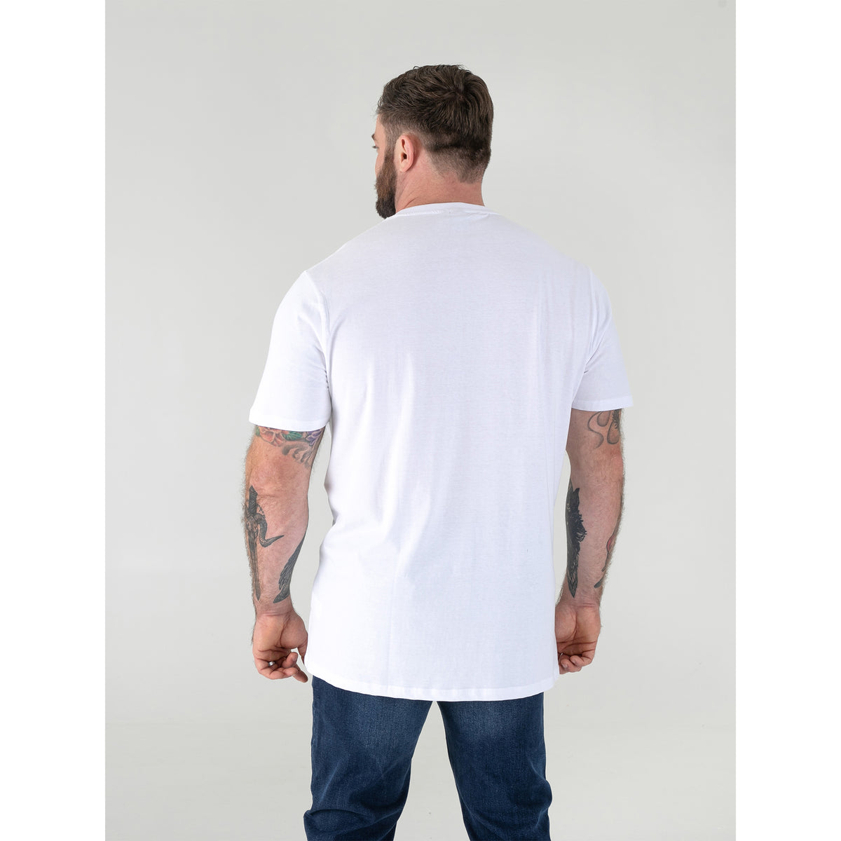 White - Lifestyle - Duke Mens D555 Flyers Crew Neck Kingsize T-Shirt