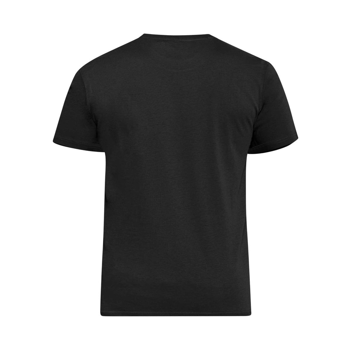 Black - Back - Duke Mens D555 Flyers Crew Neck Kingsize T-Shirt
