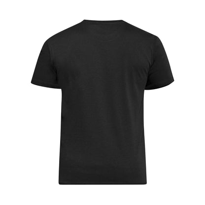 Black - Back - Duke Mens D555 Flyers Crew Neck Kingsize T-Shirt