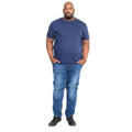 Navy - Side - Duke Mens D555 Flyers Crew Neck Kingsize T-Shirt