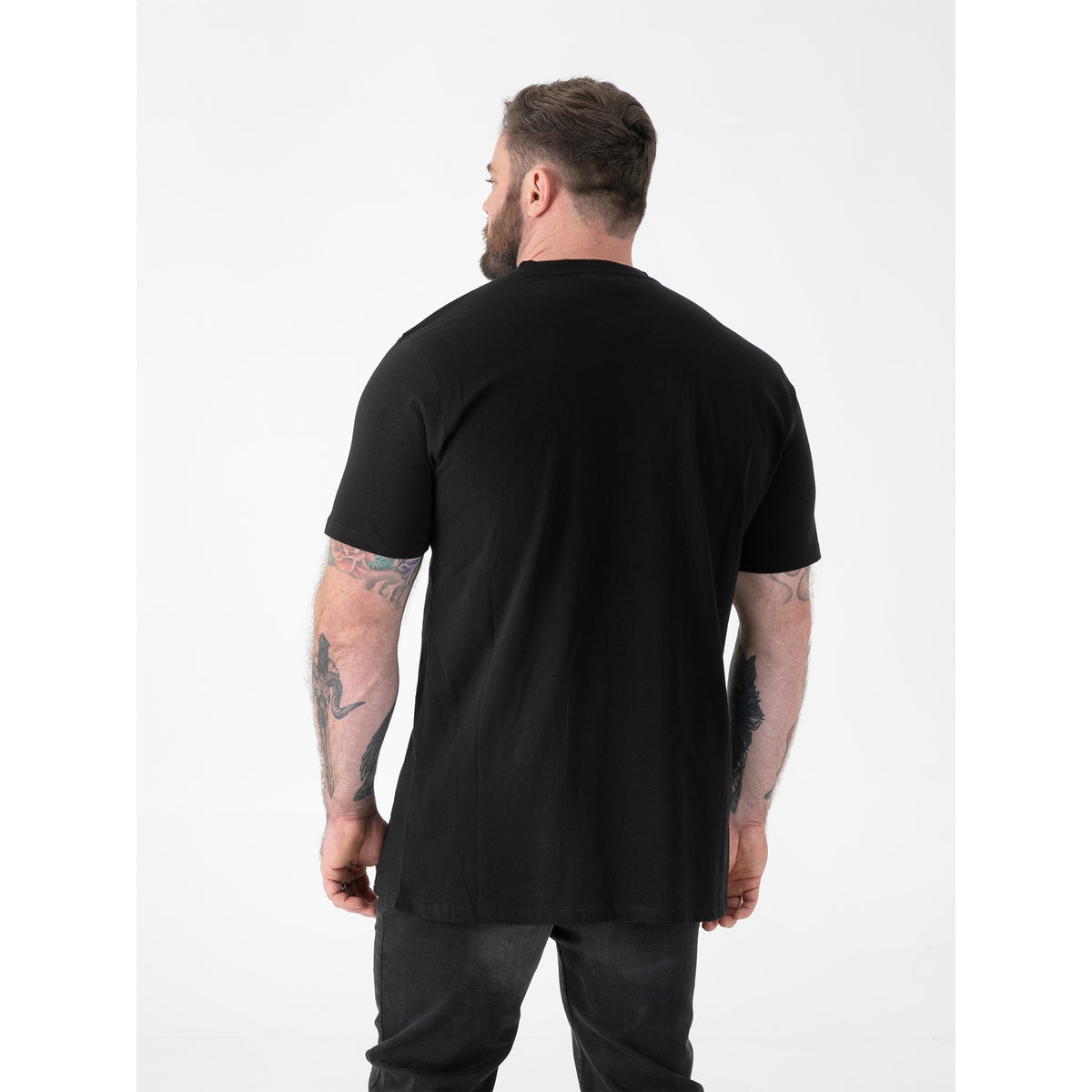 Black - Lifestyle - Duke Mens D555 Flyers Crew Neck Kingsize T-Shirt