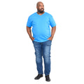 Navy - Side - Duke Mens D555 Signature Cotton Kingsize T-Shirt