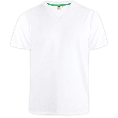 White - Front - Duke Mens D555 Signature Cotton Kingsize T-Shirt