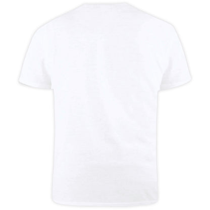 White - Back - Duke Mens D555 Signature Cotton Kingsize T-Shirt
