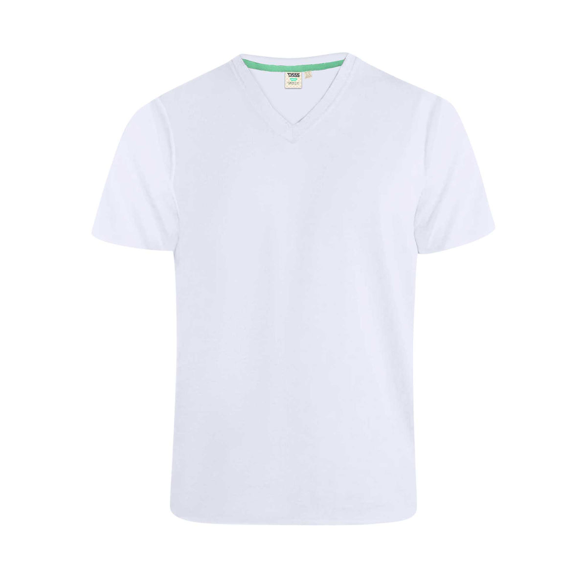 White - Front - Duke Mens D555 Signature Cotton Kingsize T-Shirt