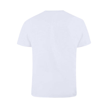 White - Back - Duke Mens D555 Signature Cotton Kingsize T-Shirt