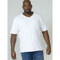 White - Side - D555 Mens Kingsize Signature-1 Cotton T-Shirt