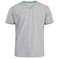 Grey - Front - D555 Mens Kingsize Signature-1 Cotton T-Shirt