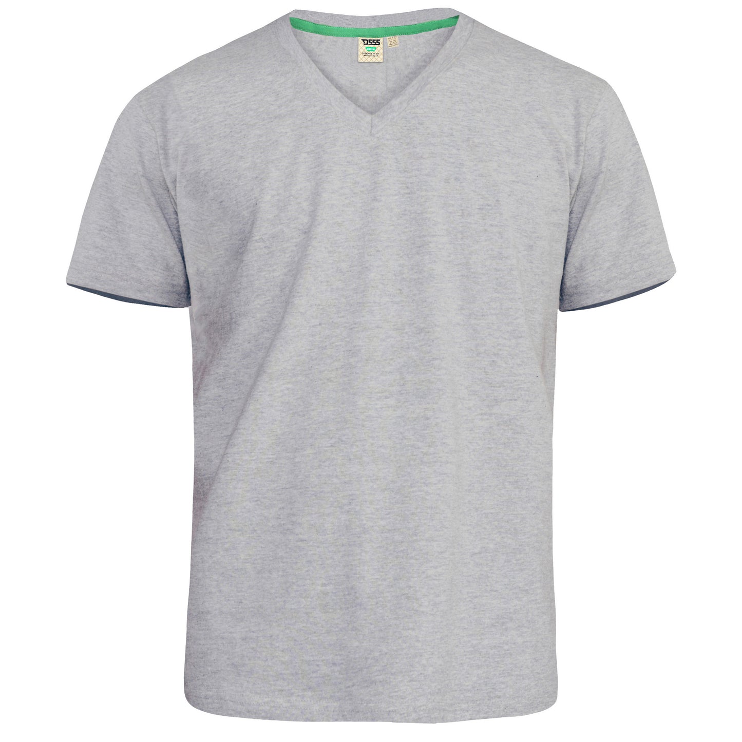 Grey - Front - Duke Mens D555 Signature Cotton Kingsize T-Shirt