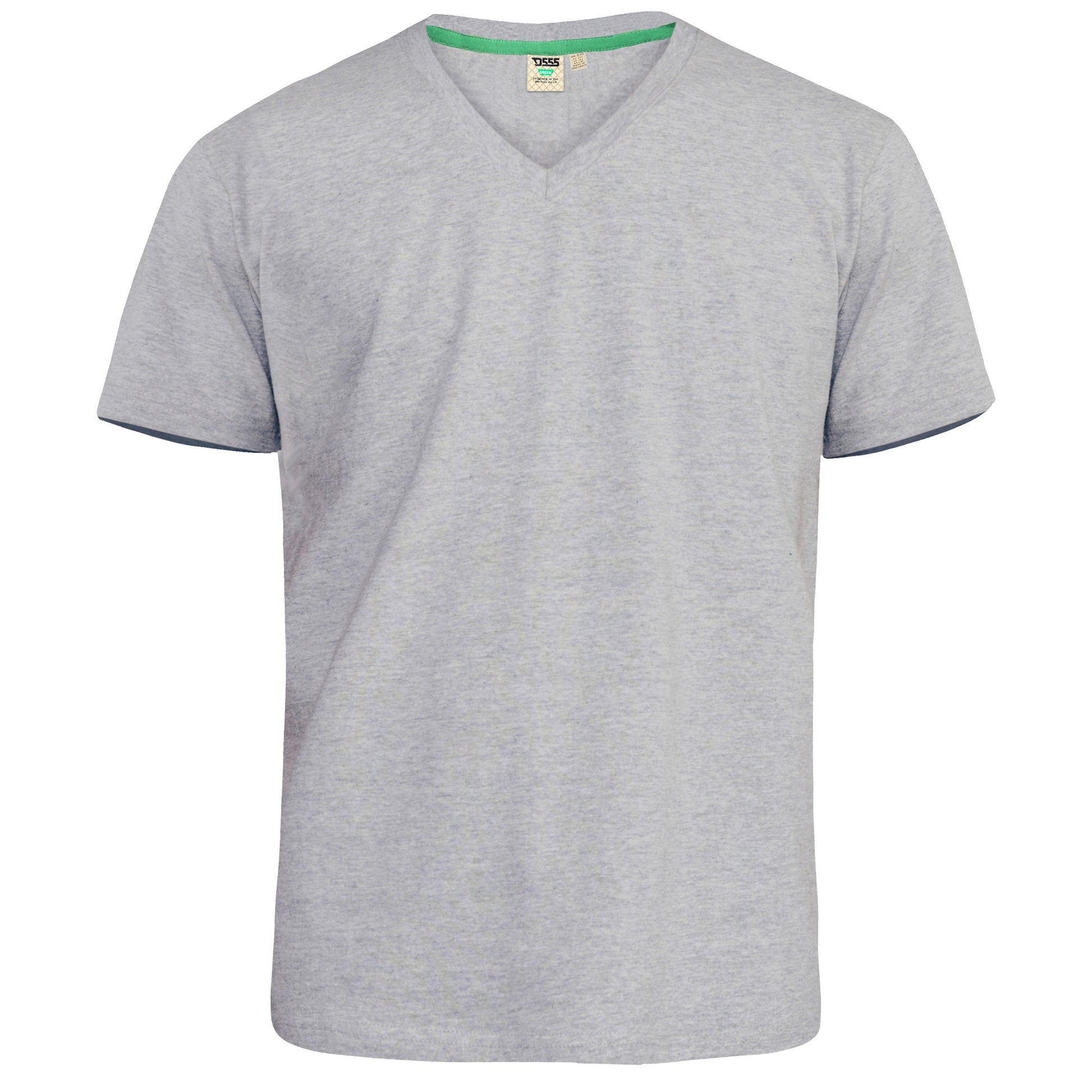 Grey - Front - Duke Mens D555 Signature Cotton Kingsize T-Shirt