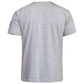 Grey - Back - D555 Mens Kingsize Signature-1 Cotton T-Shirt