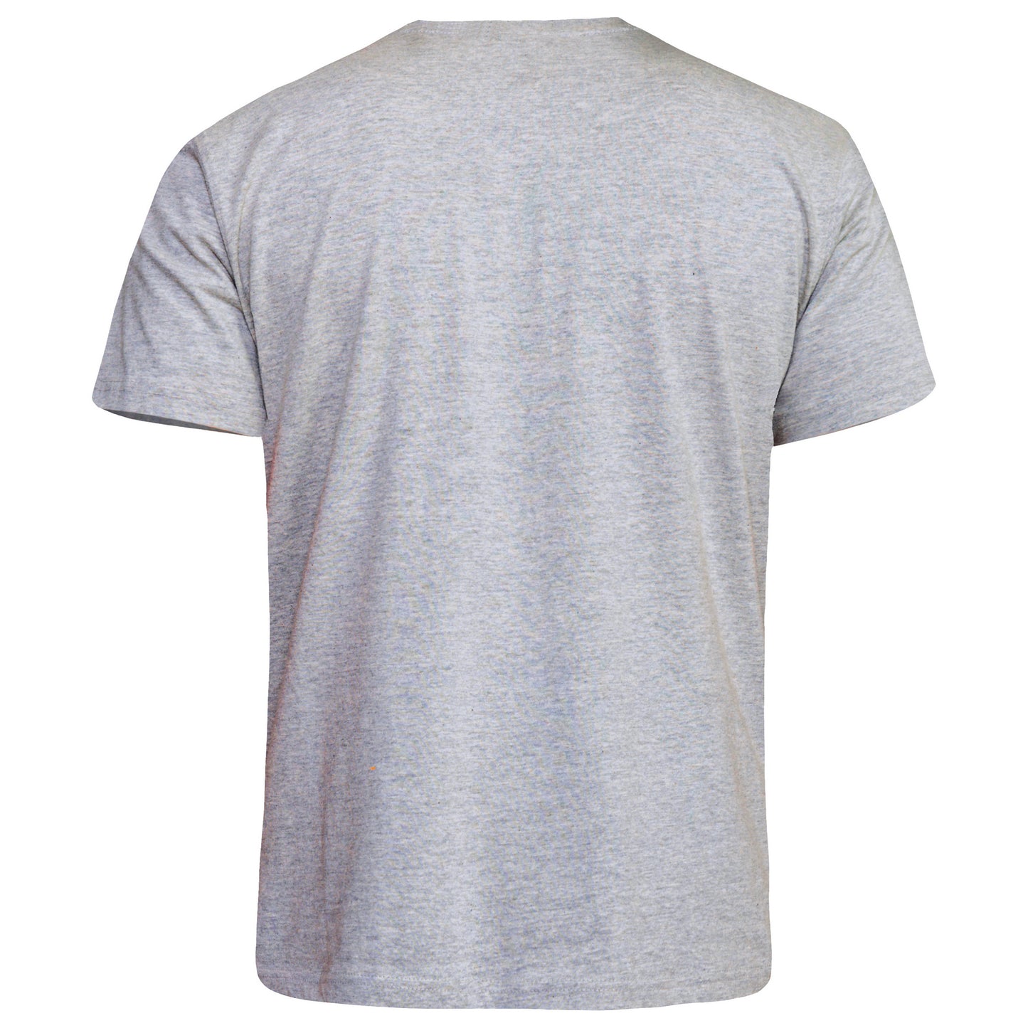 Grey - Back - Duke Mens D555 Signature Cotton Kingsize T-Shirt