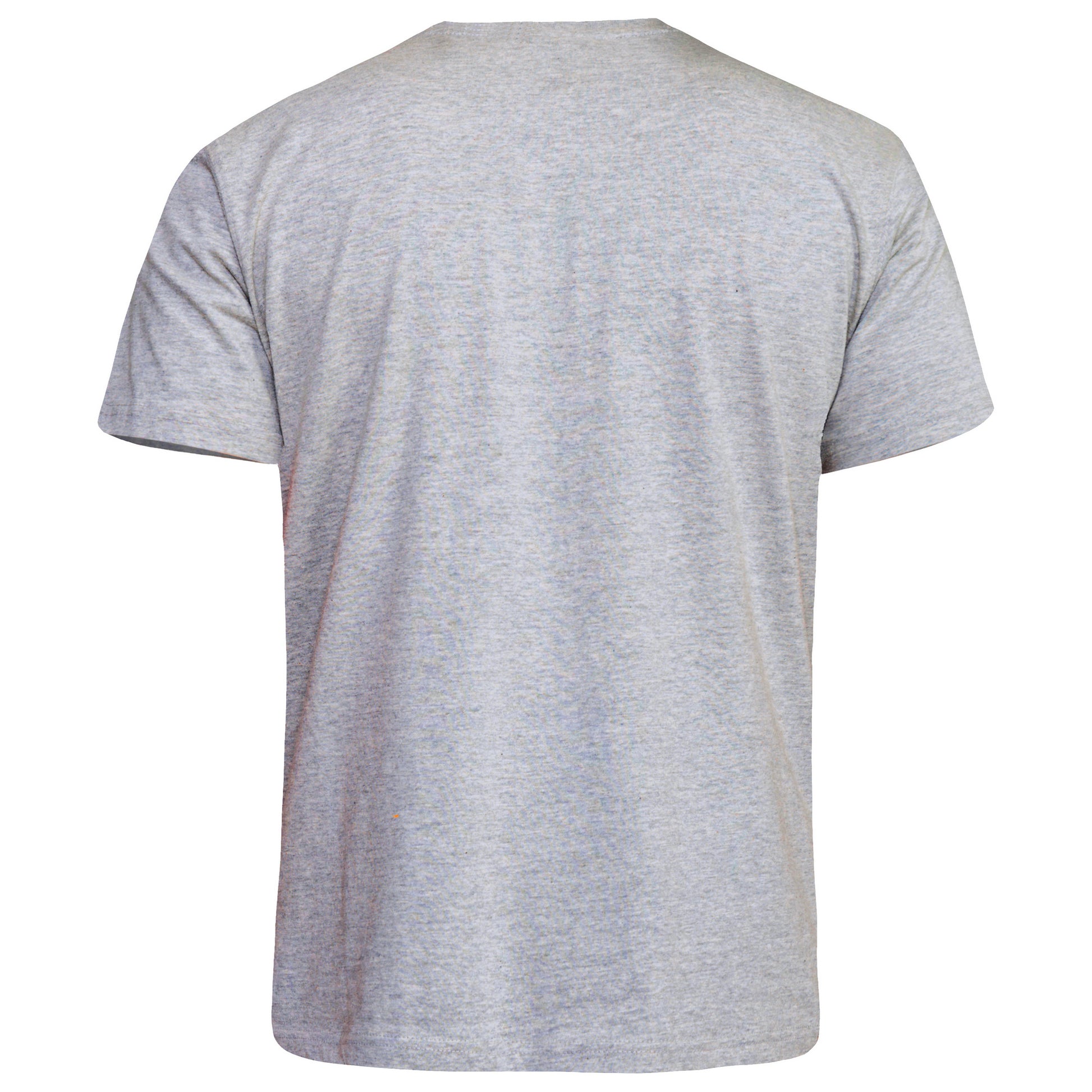 Grey - Back - Duke Mens D555 Signature Cotton Kingsize T-Shirt