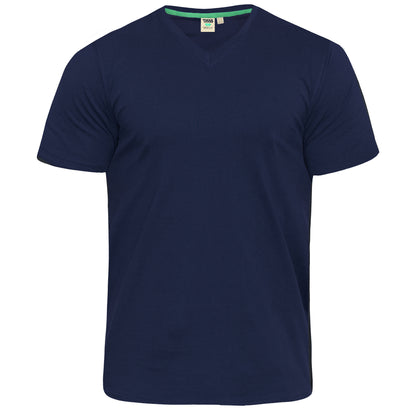 Navy - Front - Duke Mens D555 Signature Cotton Kingsize T-Shirt
