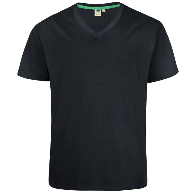 Black - Front - Duke Mens D555 Signature Cotton Kingsize T-Shirt