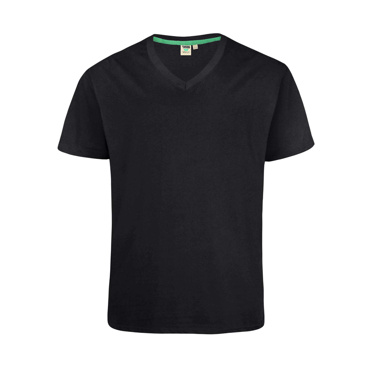Black - Front - Duke Mens D555 Signature Cotton Kingsize T-Shirt