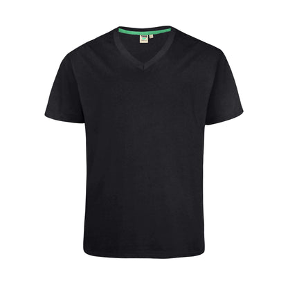 Black - Front - Duke Mens D555 Signature Cotton Kingsize T-Shirt