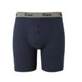 Black-Grey-Navy - Side - D555 London Mens Driver Kingsize Cotton Boxer Shorts (Pack Of 3)