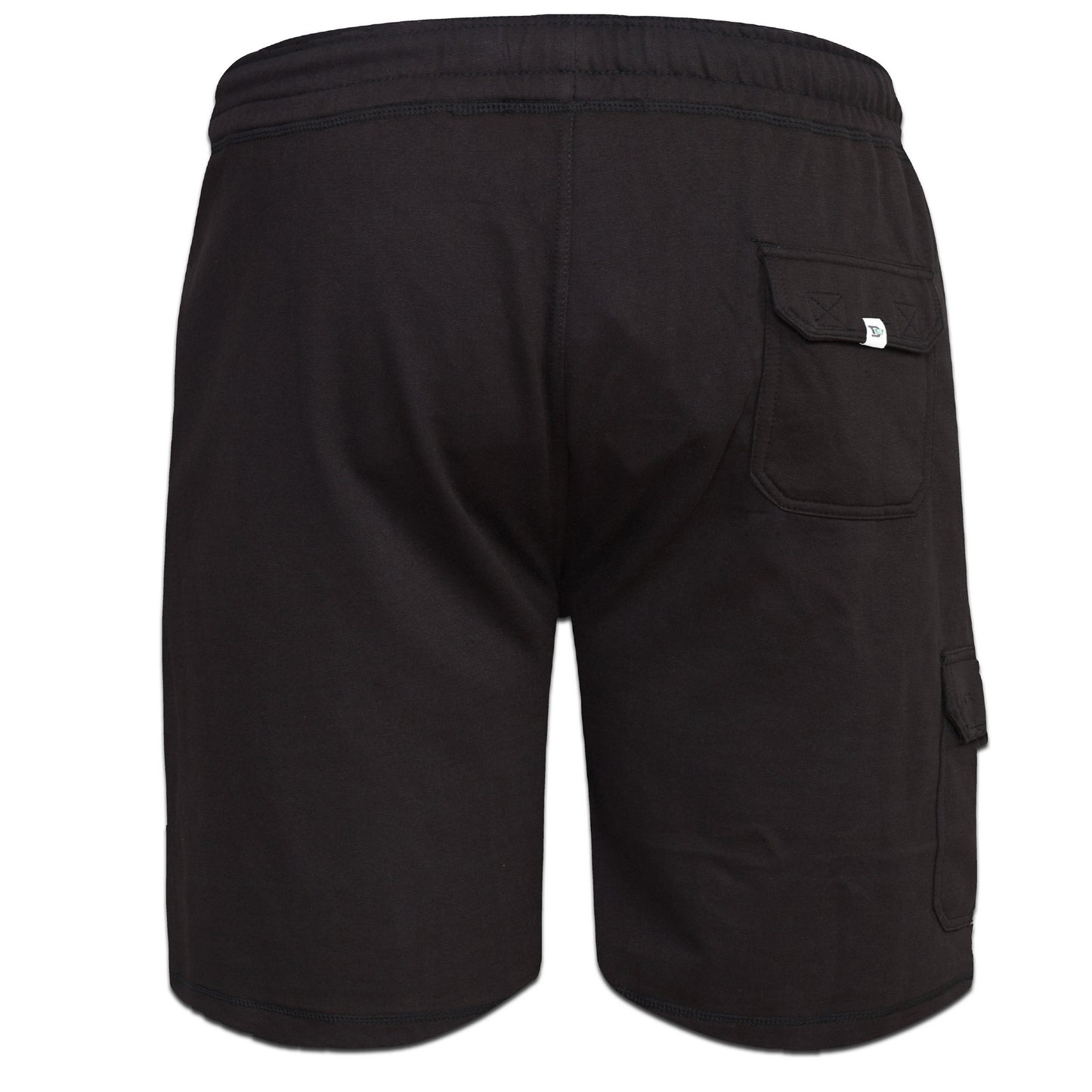 Black - Back - Duke Mens D555 John Cotton Lightweight Kingsize Cargo Shorts