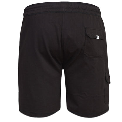 Black - Back - Duke Mens D555 John Cotton Lightweight Kingsize Cargo Shorts
