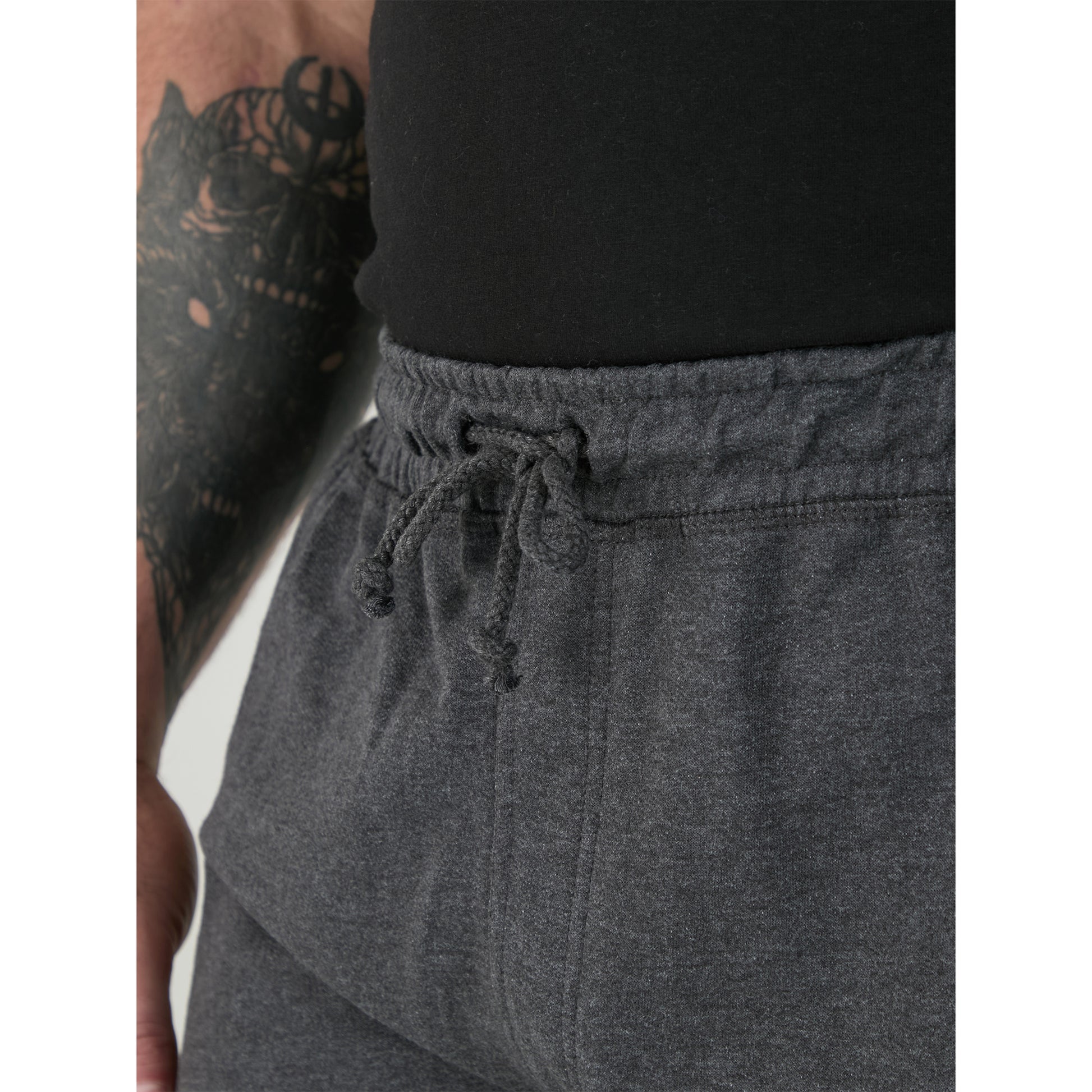 Grey - Close up - Duke Mens D555 John Cotton Lightweight Kingsize Cargo Shorts