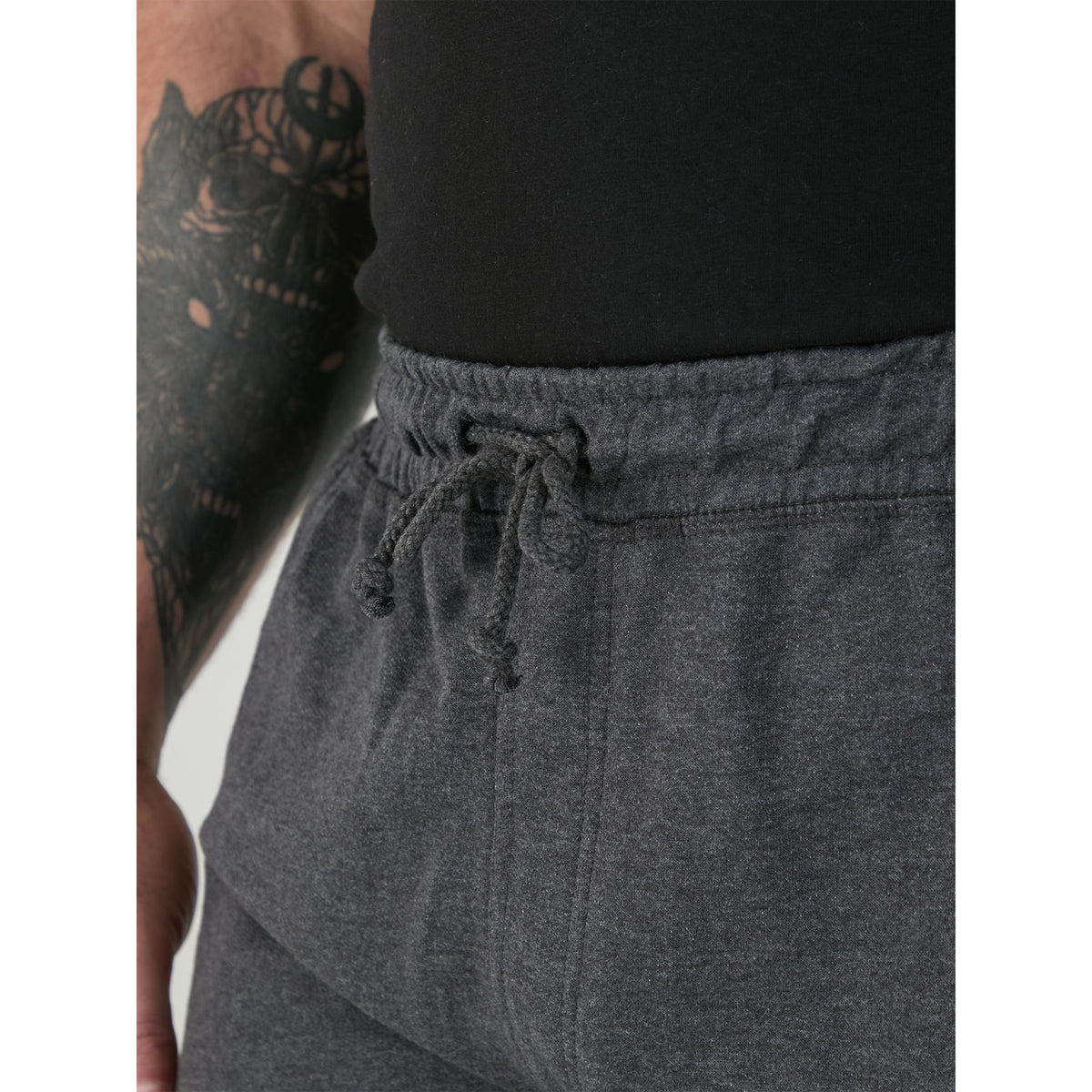 Grey - Close up - Duke Mens D555 John Cotton Lightweight Kingsize Cargo Shorts