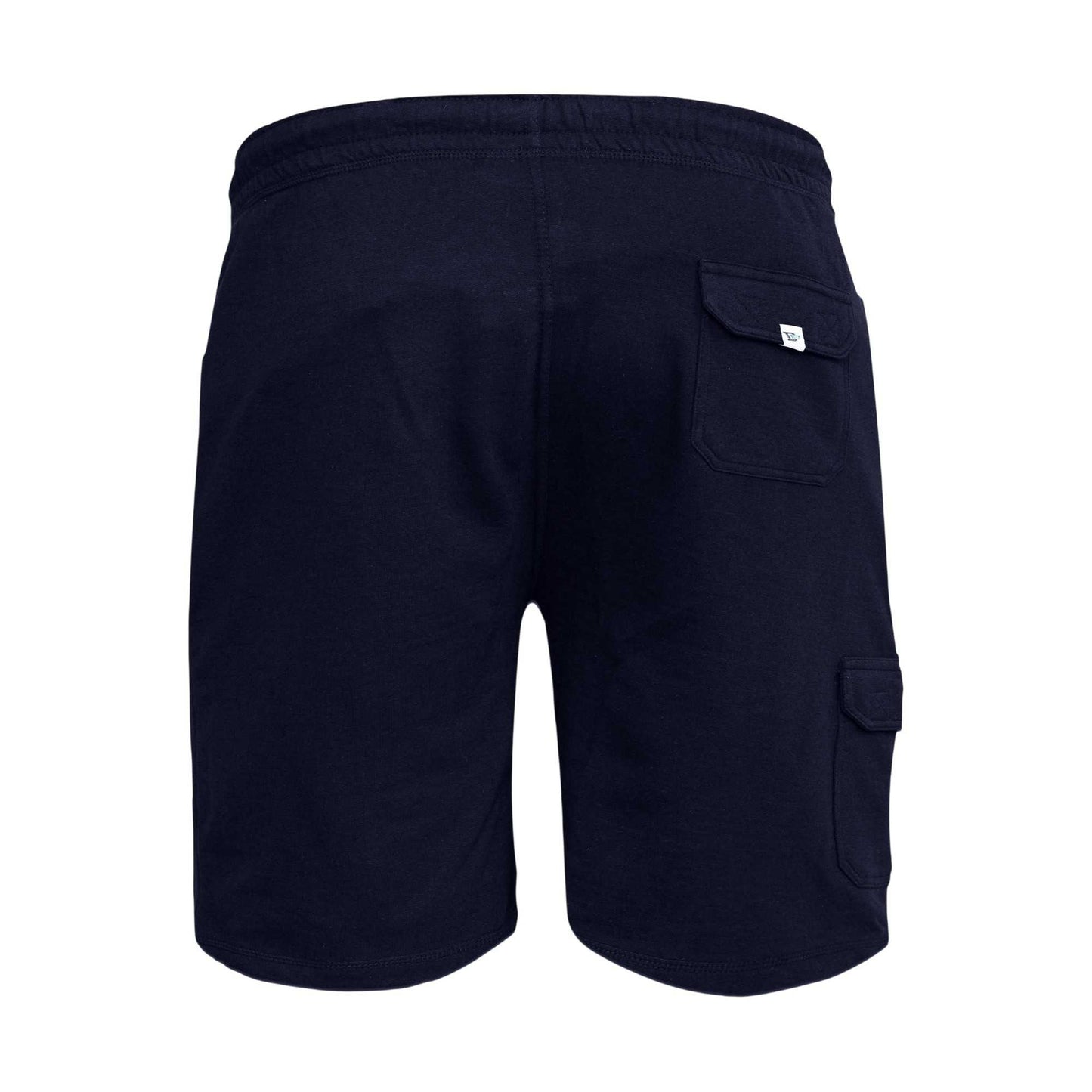 Navy - Back - Duke Mens D555 John Cotton Lightweight Kingsize Cargo Shorts