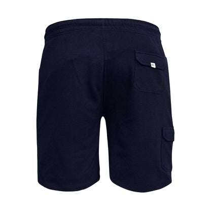 Navy - Back - Duke Mens D555 John Cotton Lightweight Kingsize Cargo Shorts