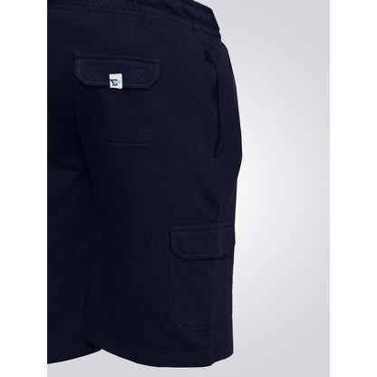 Navy - Side - Duke Mens D555 John Cotton Lightweight Kingsize Cargo Shorts