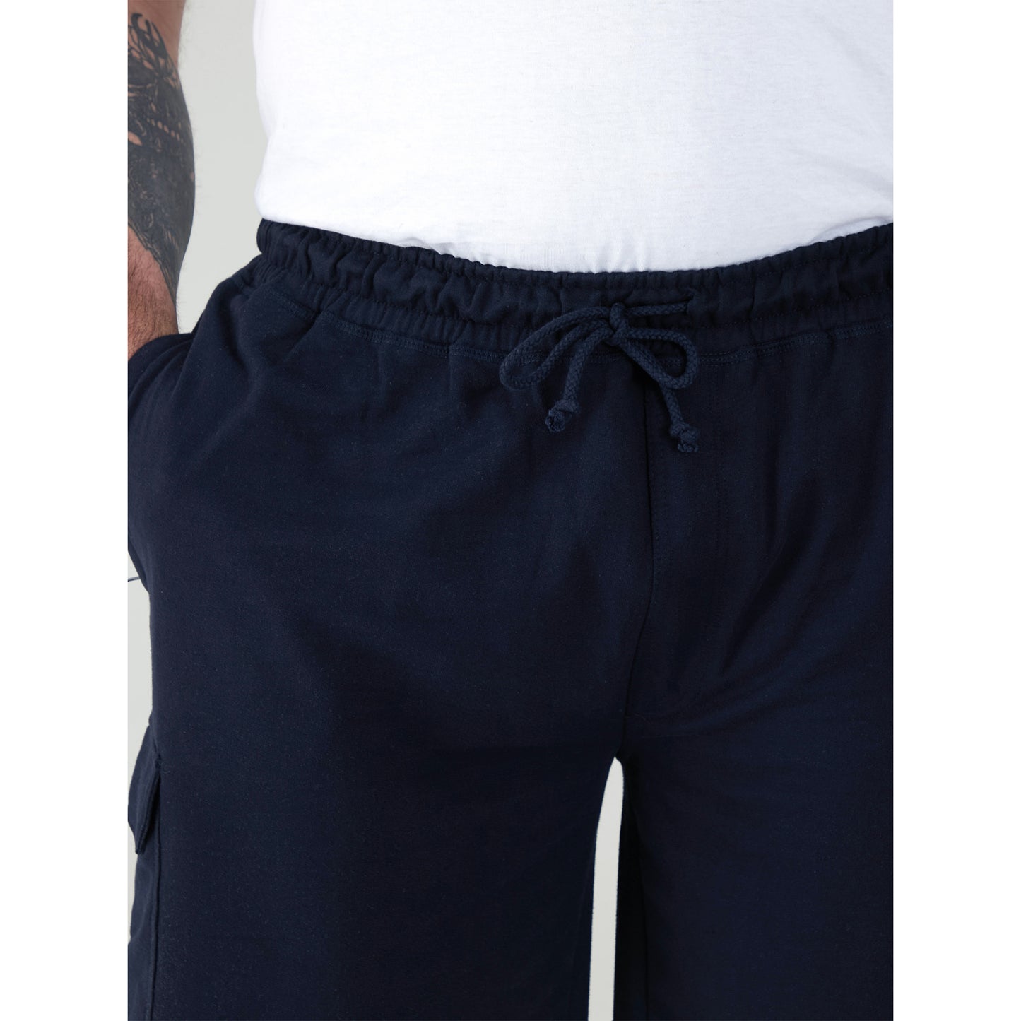 Navy - Lifestyle - Duke Mens D555 John Cotton Lightweight Kingsize Cargo Shorts