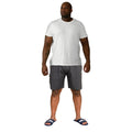 Grey - Side - Duke Mens D555 John Cotton Lightweight Kingsize Cargo Shorts