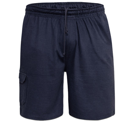 Navy - Front - Duke Mens D555 John Cotton Lightweight Kingsize Cargo Shorts
